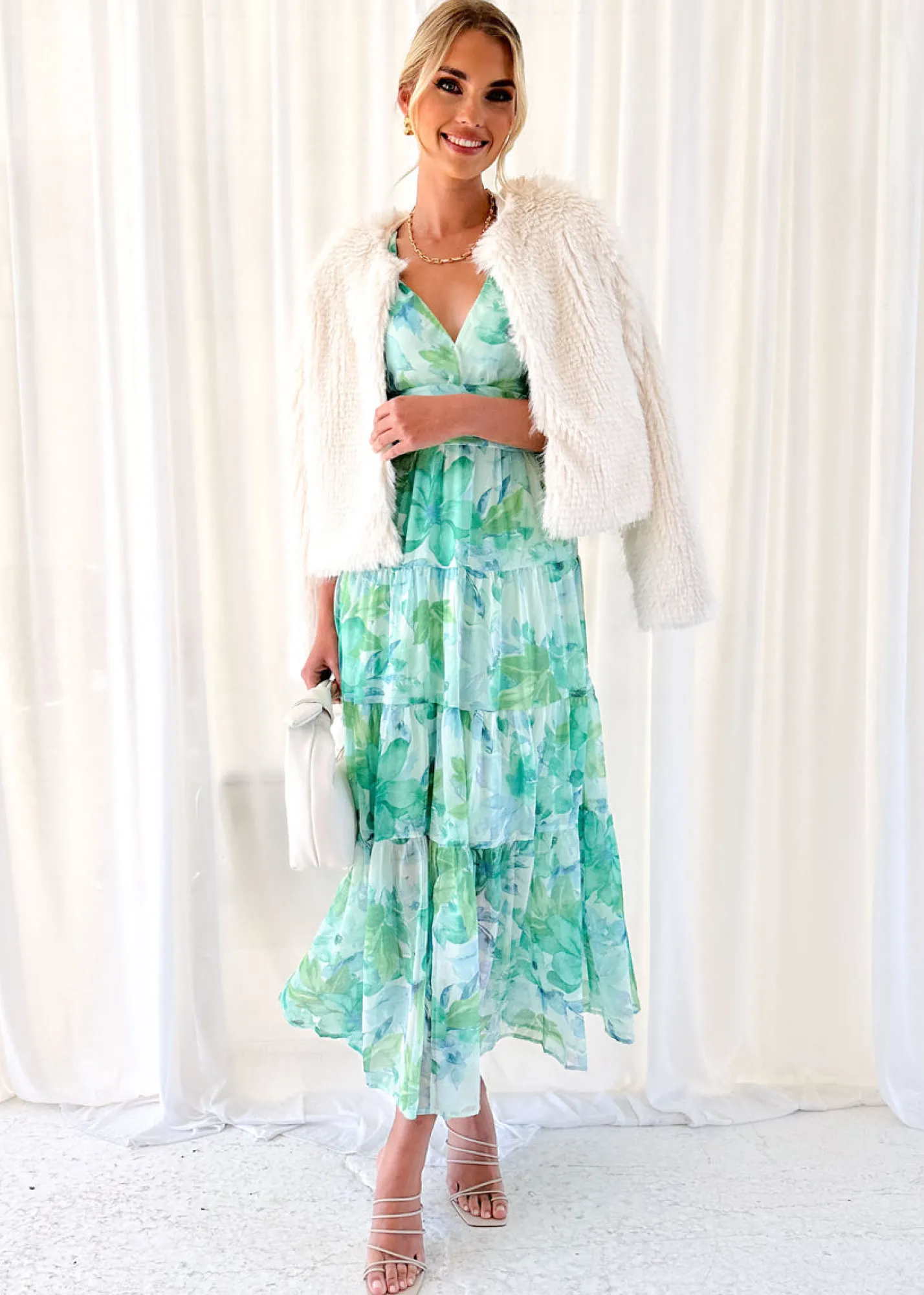 Women Gingham & Heels Maxi>Catana Maxi Dress