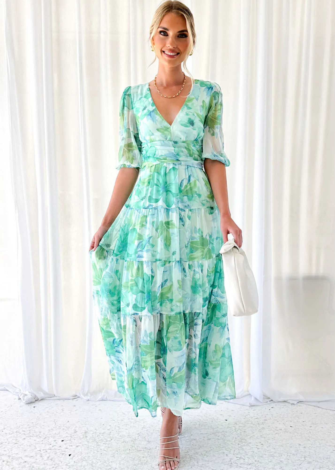 Women Gingham & Heels Maxi>Catana Maxi Dress