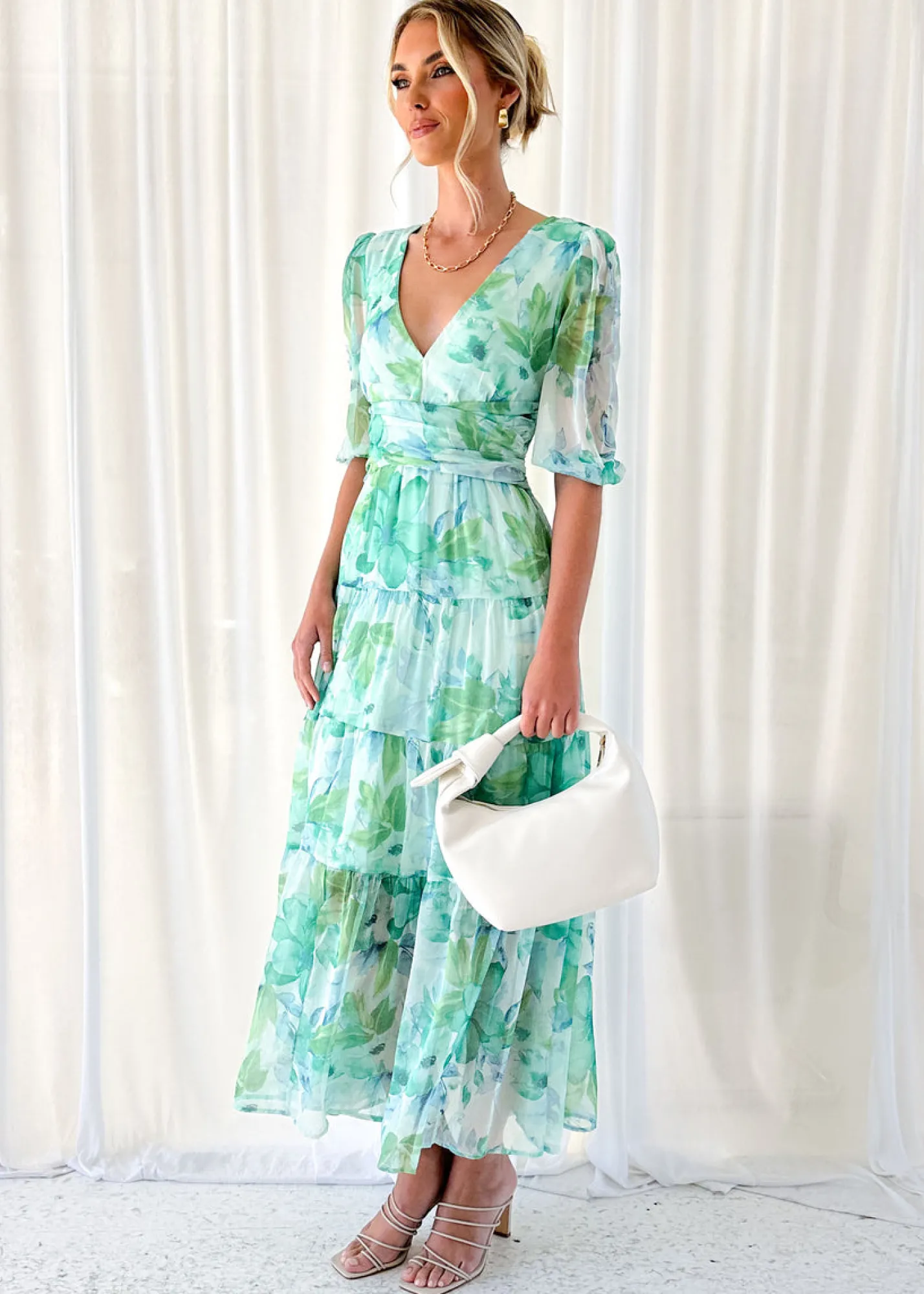 Women Gingham & Heels Maxi>Catana Maxi Dress