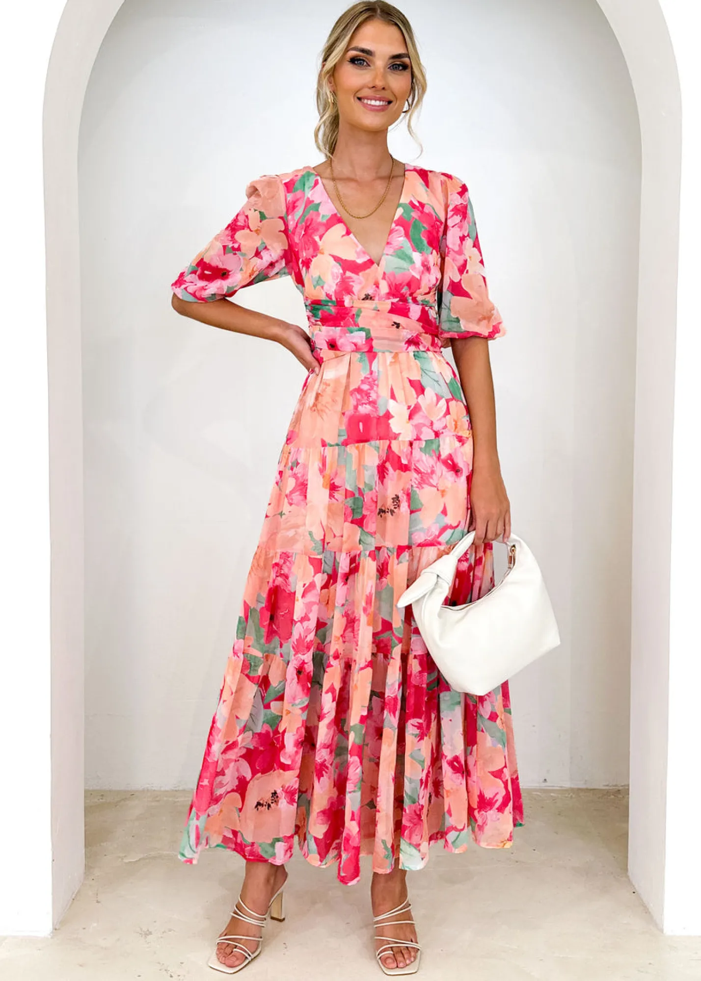 Women Gingham & Heels Maxi>Catana Maxi Dress