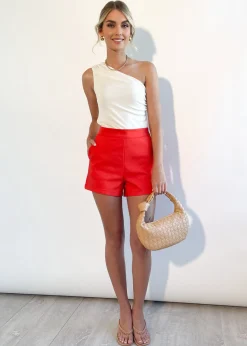 Women Gingham & Heels Basic Tops>Cecyl One Shoulder Top