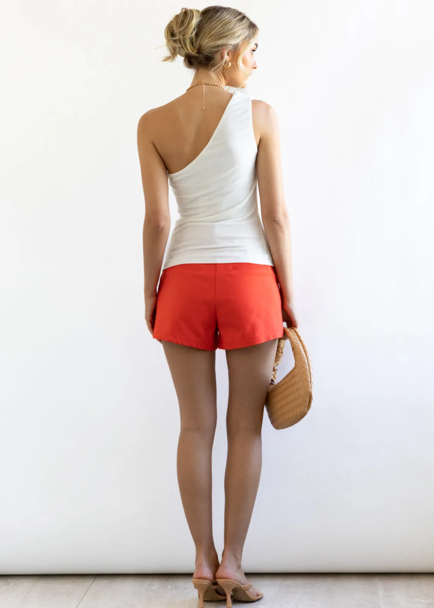 Women Gingham & Heels Basic Tops>Cecyl One Shoulder Top