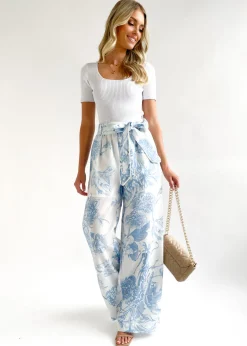 Women Gingham & Heels Pants>Chara Wide Leg Pants