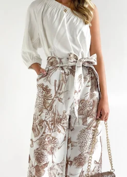 Women Gingham & Heels Pants>Chara Wide Leg Pants