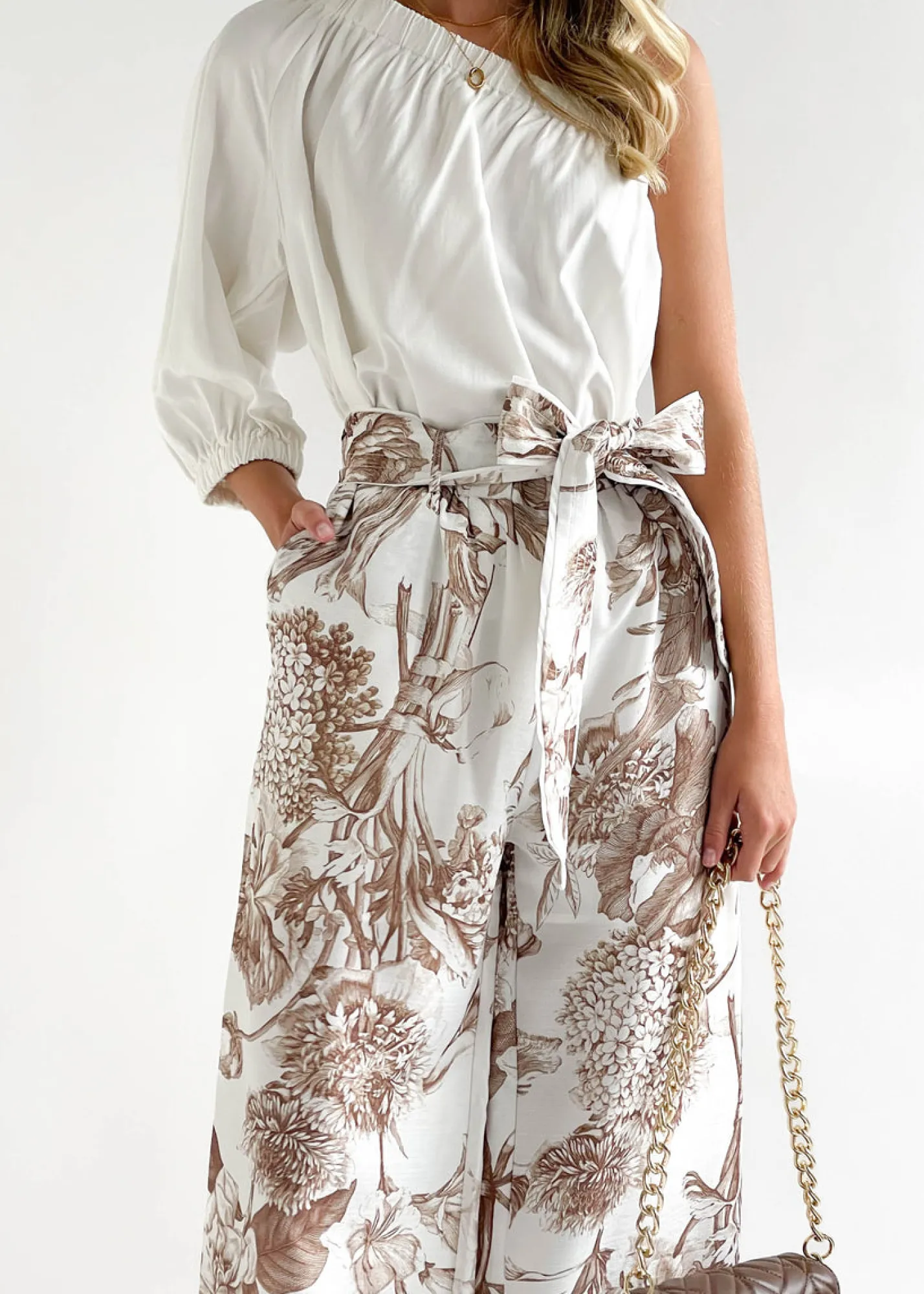 Women Gingham & Heels Pants>Chara Wide Leg Pants