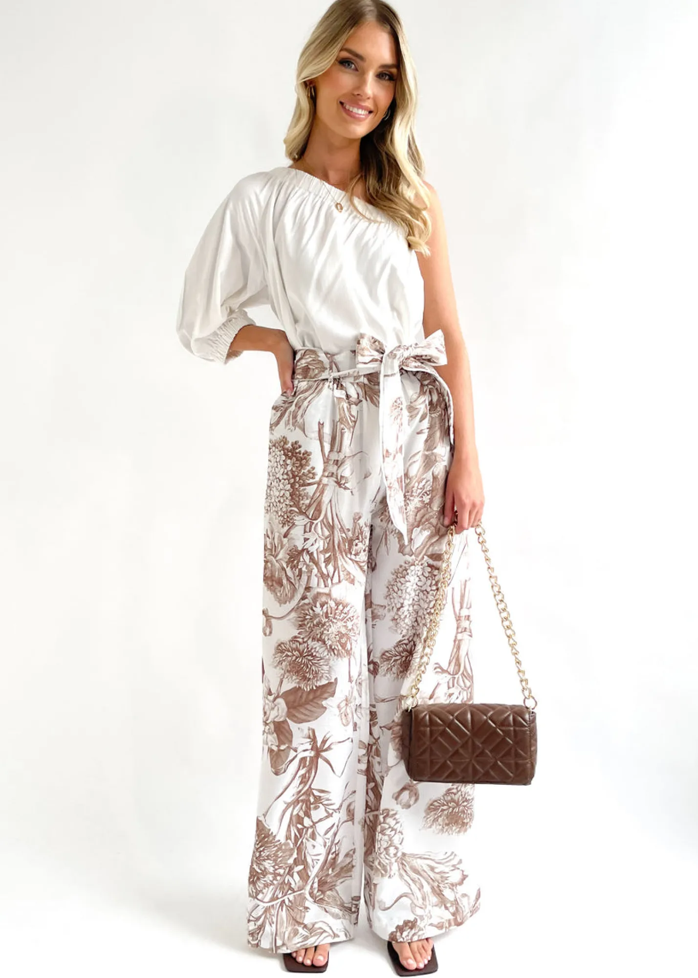 Women Gingham & Heels Pants>Chara Wide Leg Pants