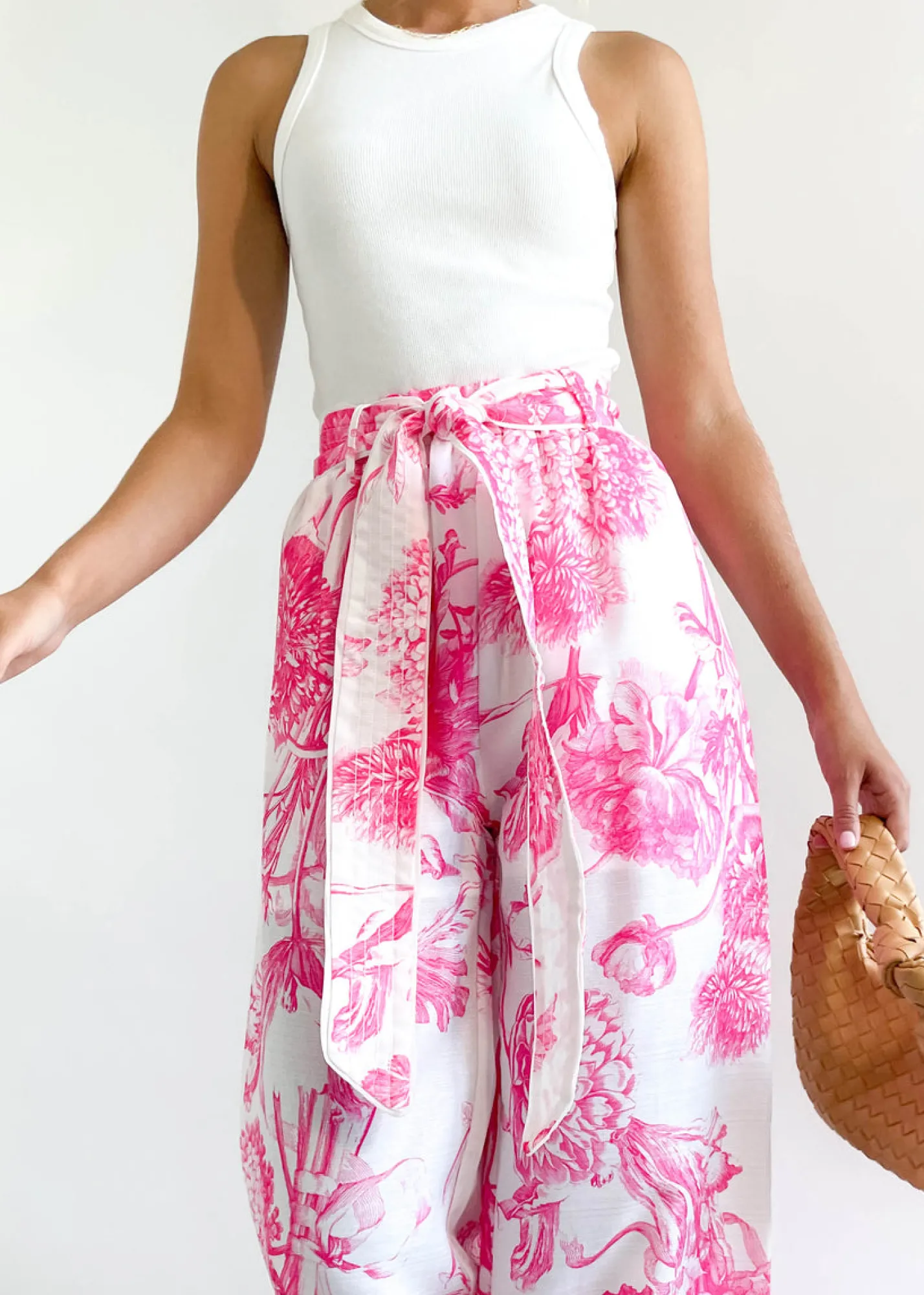 Women Gingham & Heels Pants>Chara Wide Leg Pants