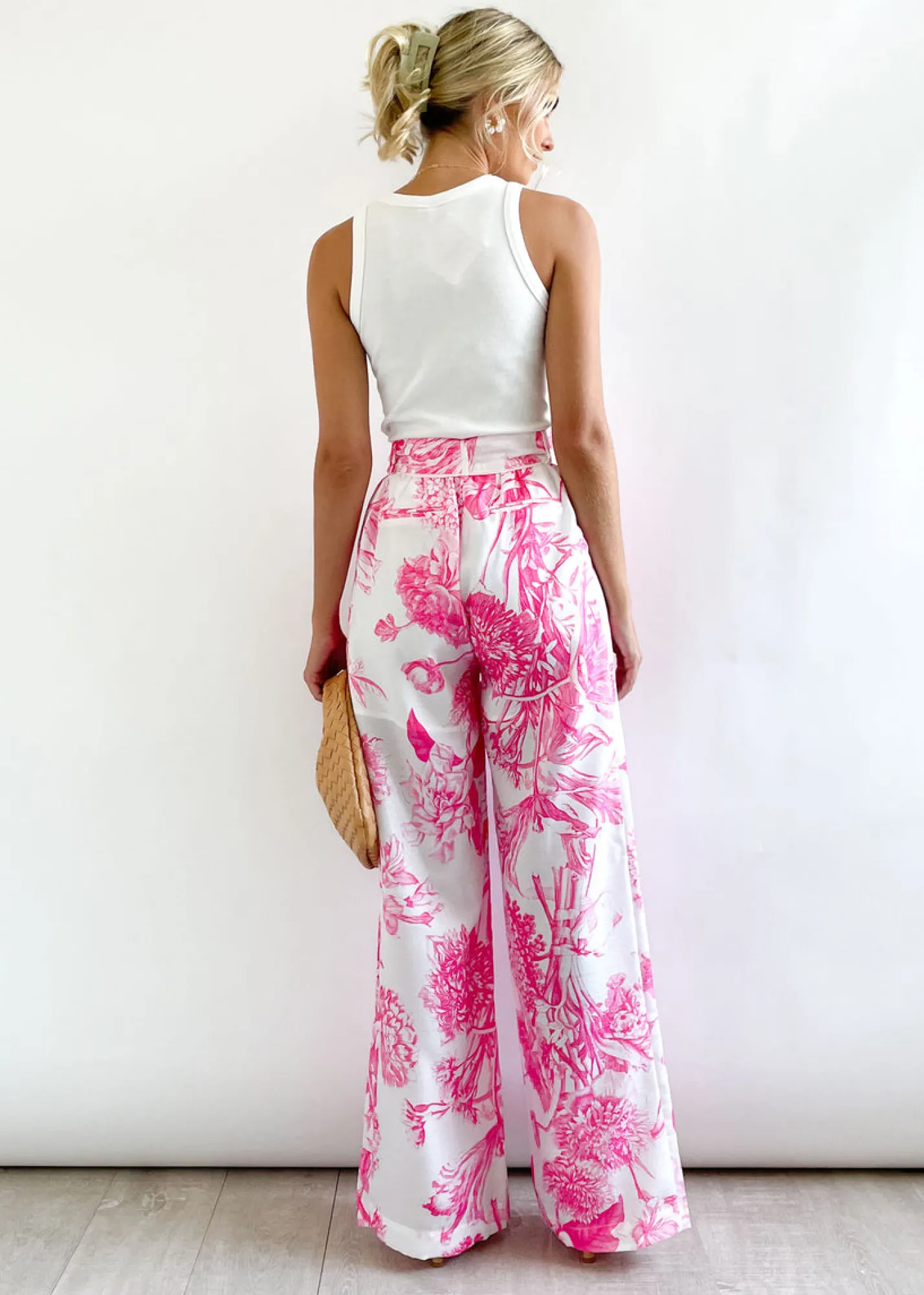 Women Gingham & Heels Pants>Chara Wide Leg Pants