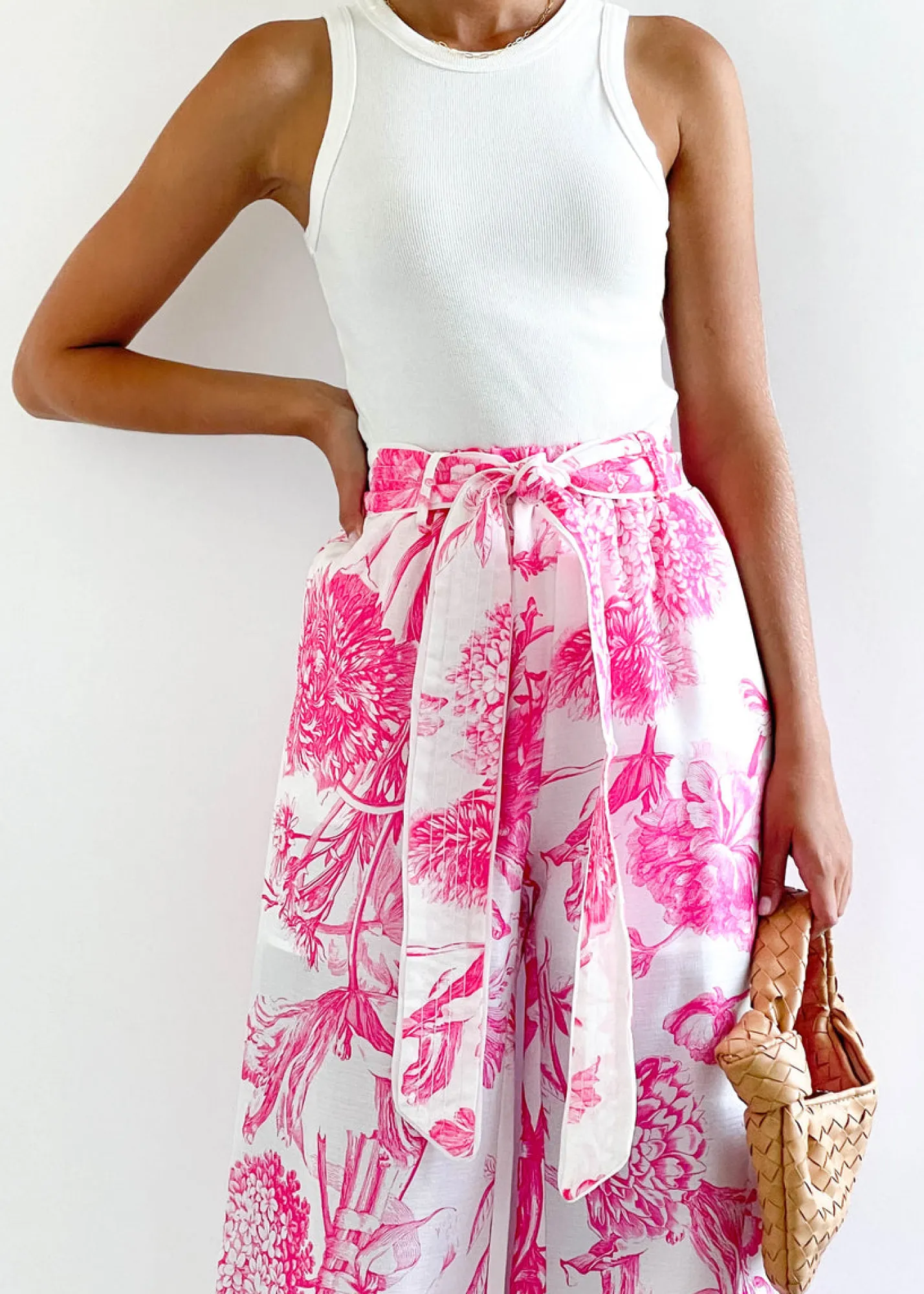 Women Gingham & Heels Pants>Chara Wide Leg Pants