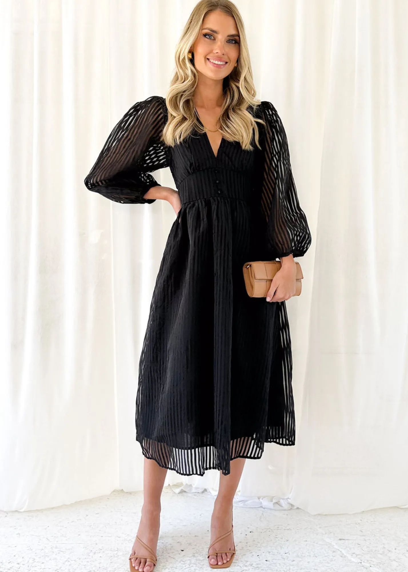 Women Gingham & Heels Midi>Chessie Midi Dress