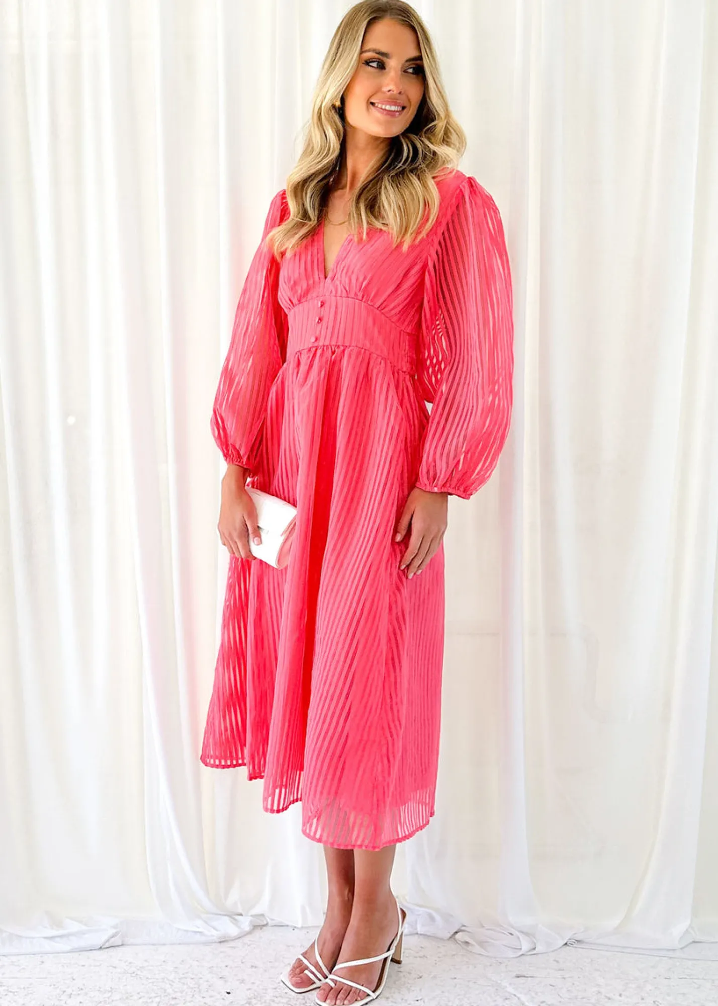 Women Gingham & Heels Midi>Chessie Midi Dress