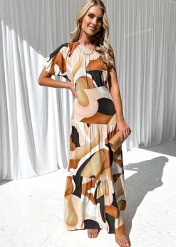 Women Gingham & Heels Maxi>Chi One Shoulder Maxi Dress