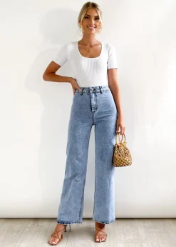 Women Gingham & Heels Jeans><noscript><img width=
