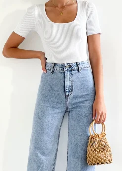 Women Gingham & Heels Jeans><noscript><img width=