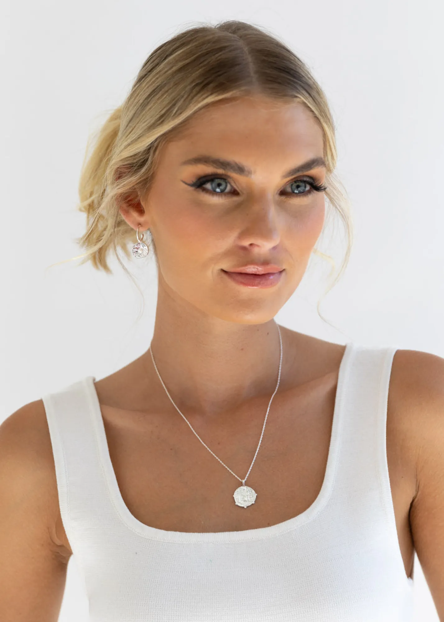 Women Gingham & Heels Jewellery>Coin Charm Necklace