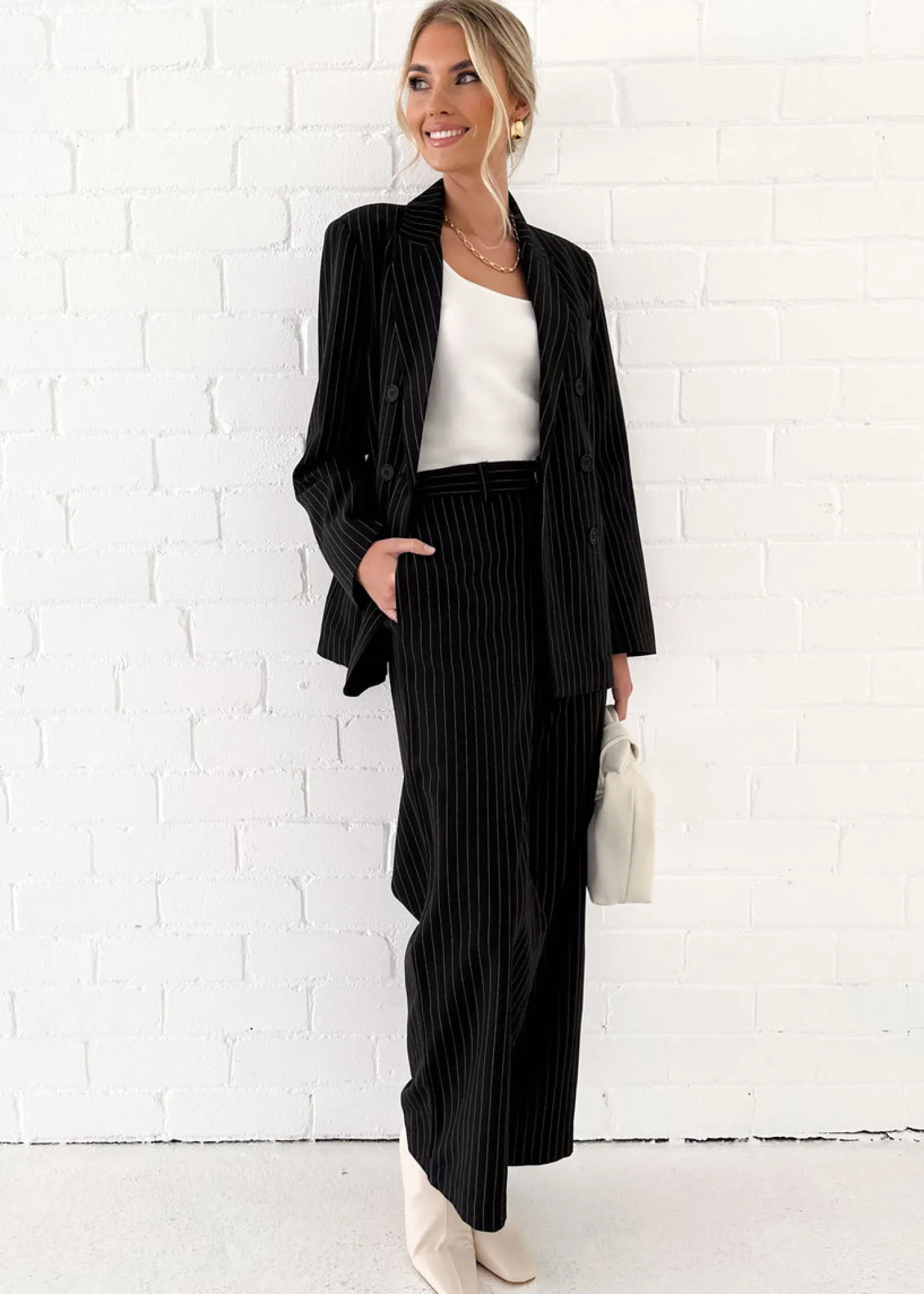 Women Gingham & Heels Pants>Corra Wide Leg Pants