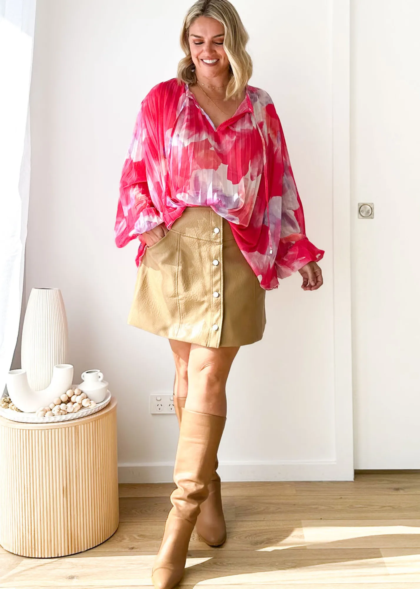Women Gingham & Heels Blouses>Cosmio Blouse