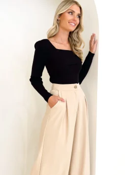 Women Gingham & Heels Basic Tops>Cryia Knit Top