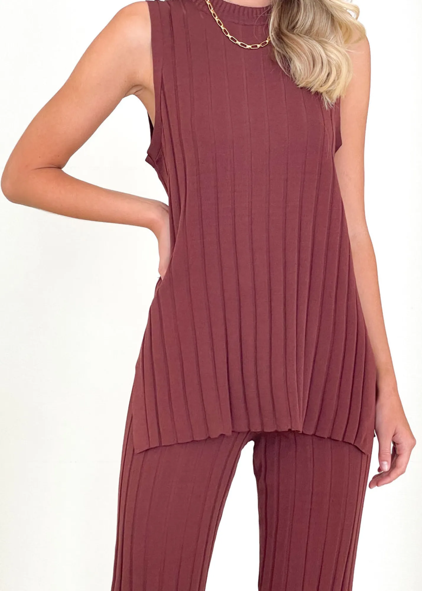 Women Gingham & Heels Knit Tops>Dahlia Knit Top