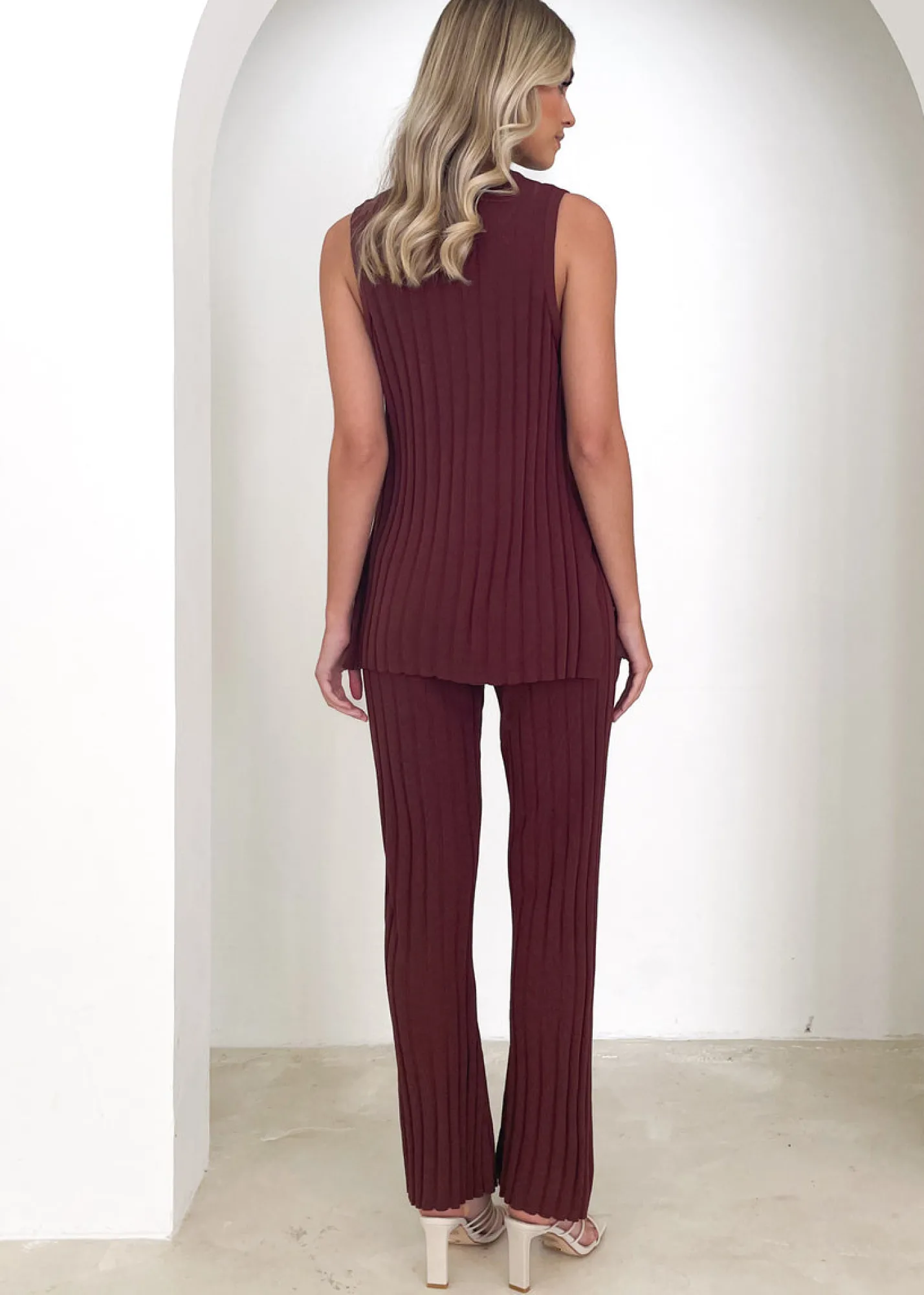 Women Gingham & Heels Knit Bottoms>Dahliah Knit Pants