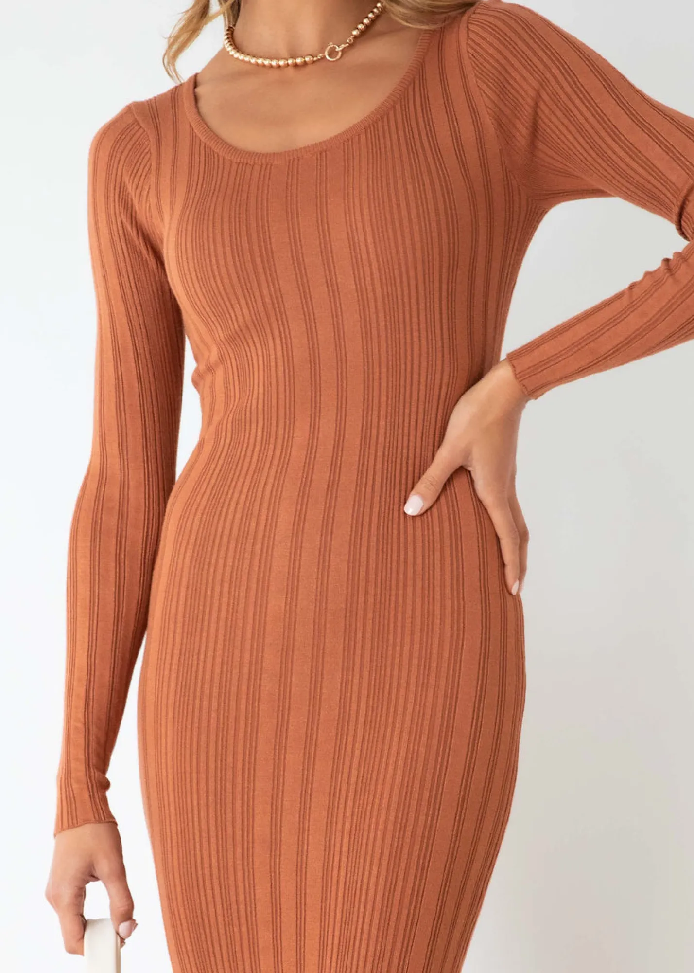Women Gingham & Heels Knit Dresses>Davey Knit Midi Dress
