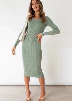Women Gingham & Heels Knit Dresses><noscript><img width=
