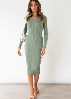 Women Gingham & Heels Knit Dresses><noscript><img width=