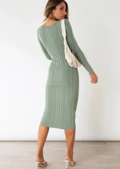 Women Gingham & Heels Knit Dresses><noscript><img width=