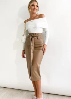 Women Gingham & Heels Skirts>Deania Pu Midi Skirt