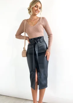Women Gingham & Heels Skirts>Deania Pu Midi Skirt