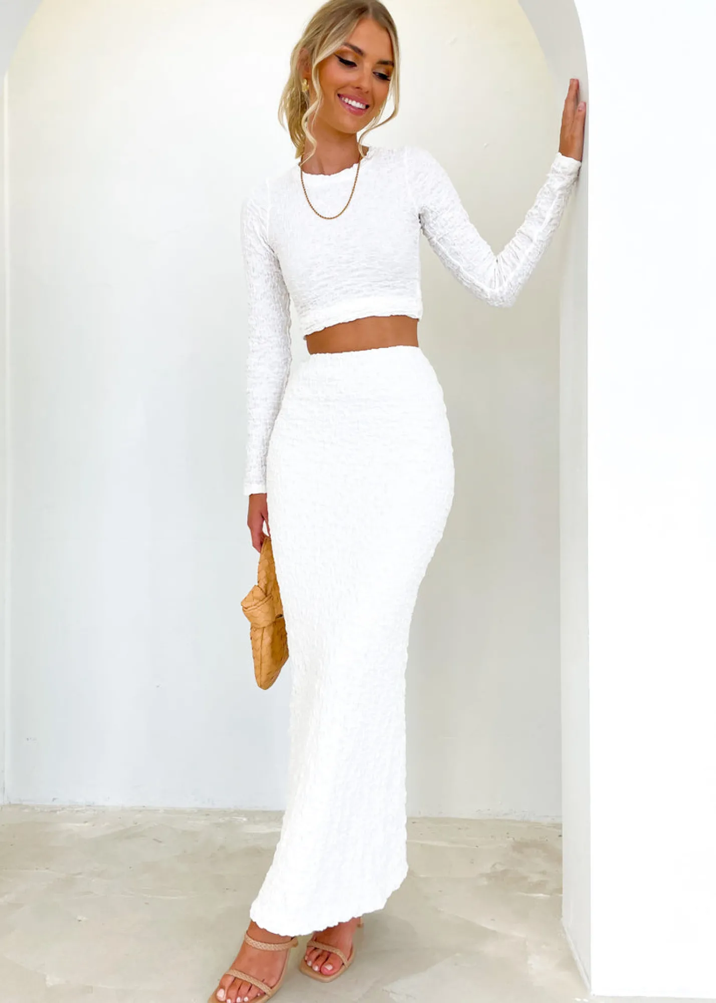 Women Gingham & Heels Sets>Delrio Maxi Skirt