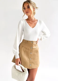 Women Gingham & Heels Knit Tops>Delvie Knit Top