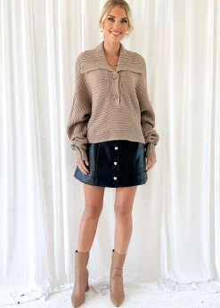 Women Gingham & Heels Crops>Denisse Cropped Sweater