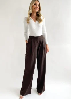 Women Gingham & Heels Pants>Devlin Wide Leg Pants