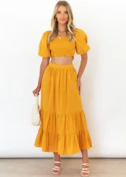 Women Gingham & Heels Crops>Dita Off Shoulder Crop