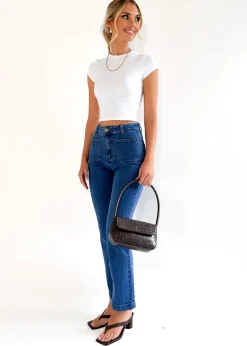 Women Gingham & Heels Jeans><noscript><img width=