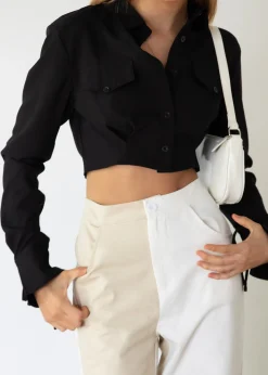 Women Gingham & Heels Crops><noscript><img width=
