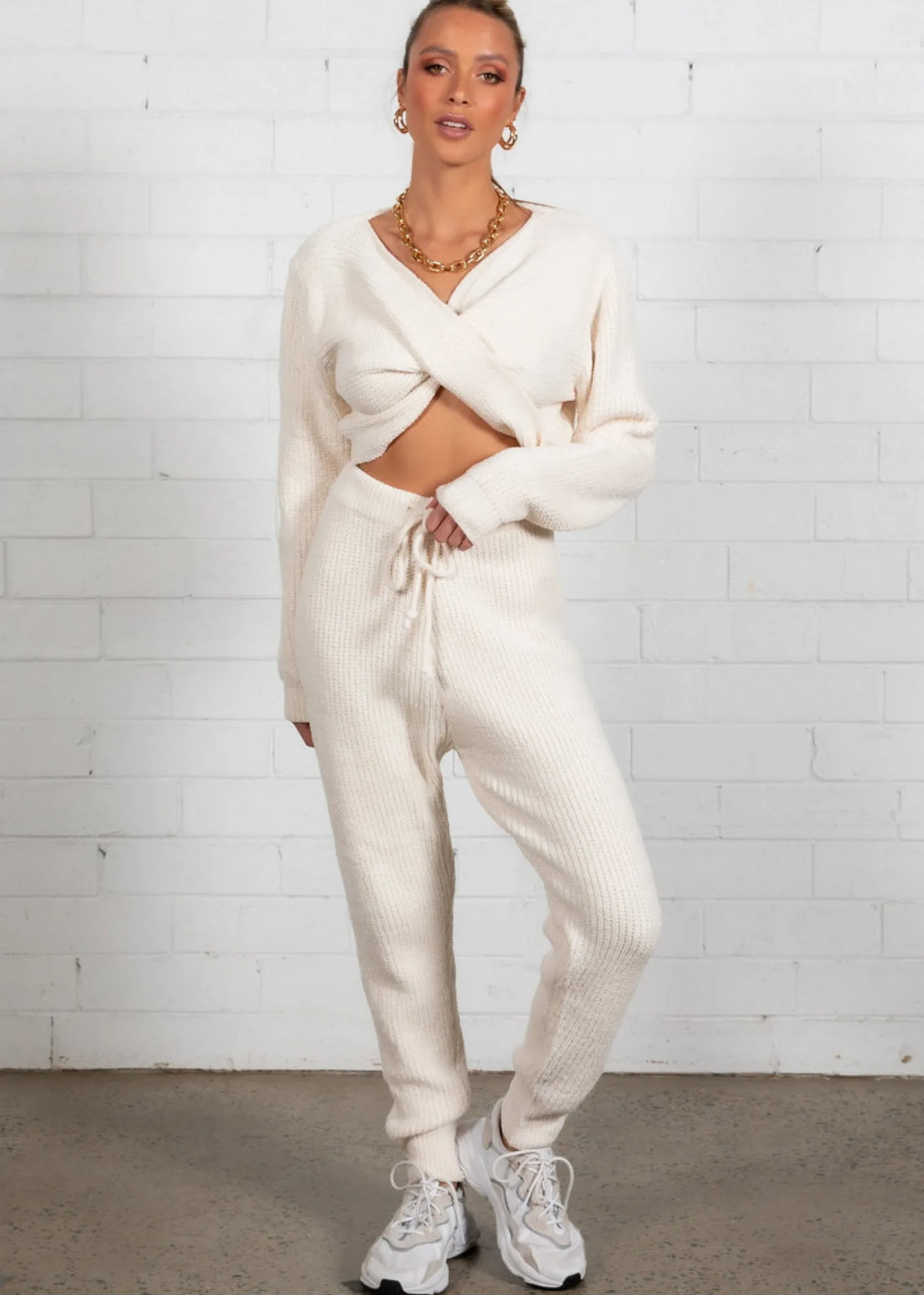 Women Gingham & Heels Sets>Drew Knit Set