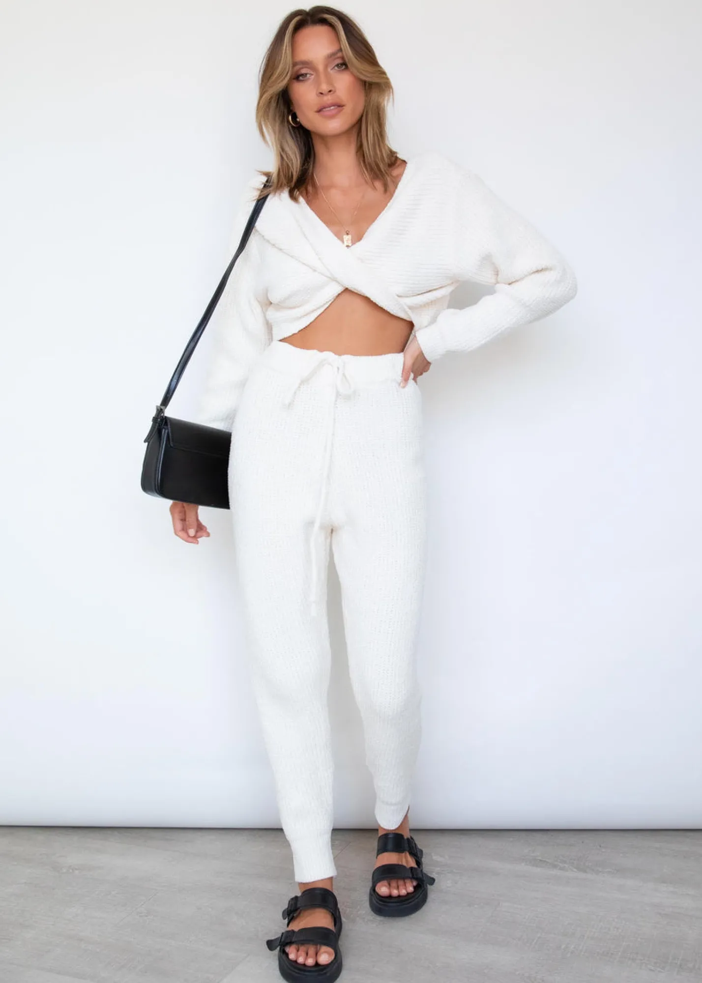 Women Gingham & Heels Sets>Drew Knit Set