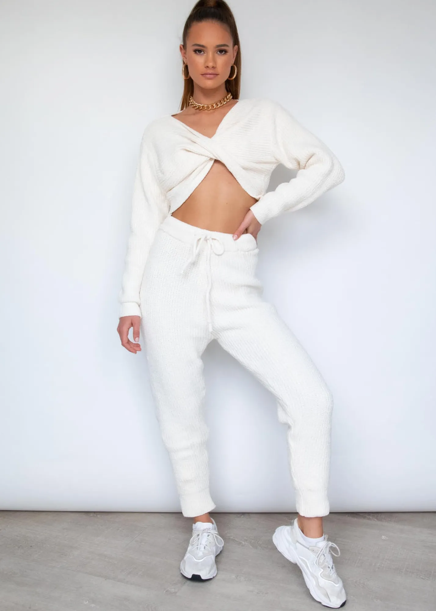 Women Gingham & Heels Knit Tops>Drew Knit Set