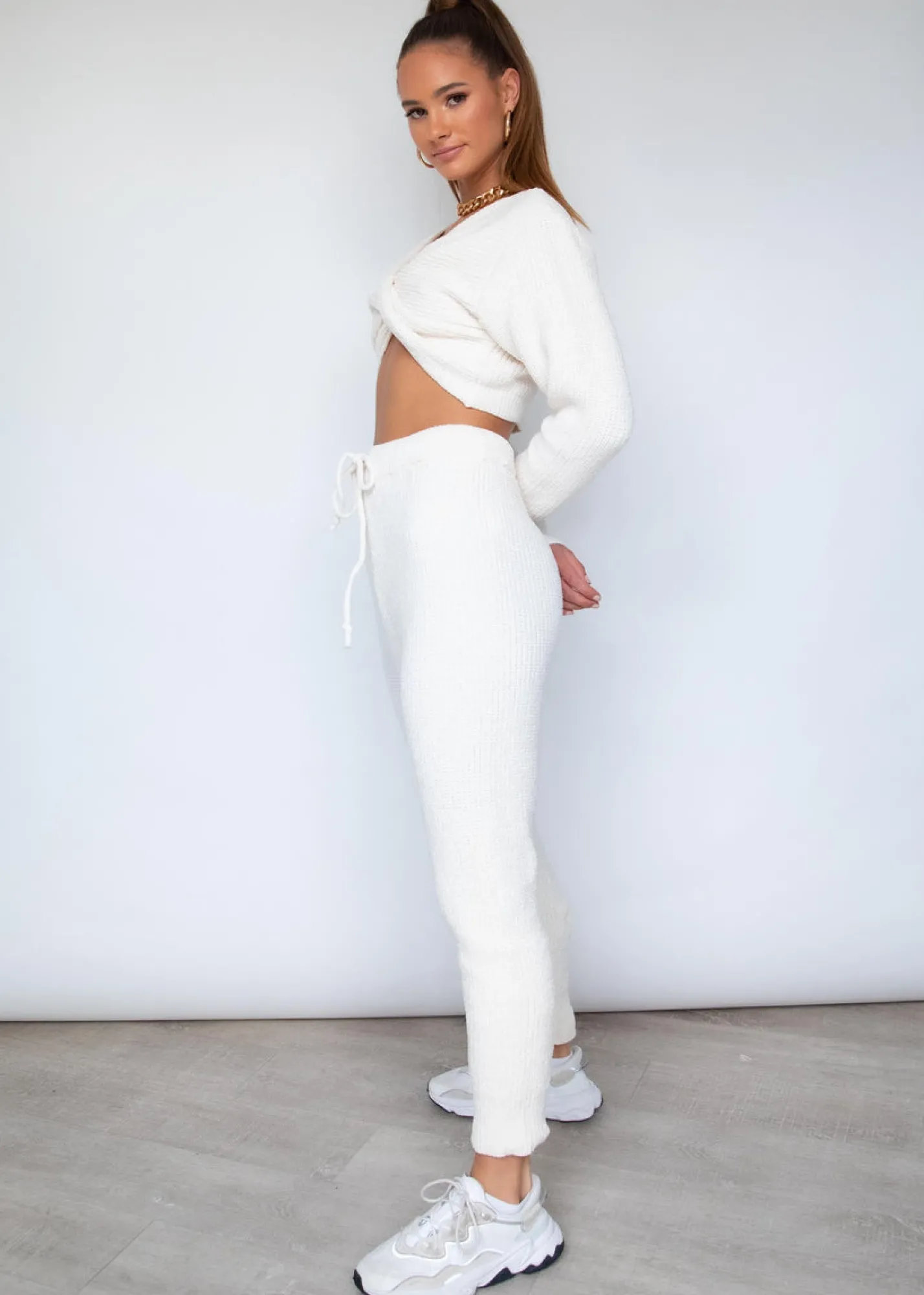 Women Gingham & Heels Knit Tops>Drew Knit Set