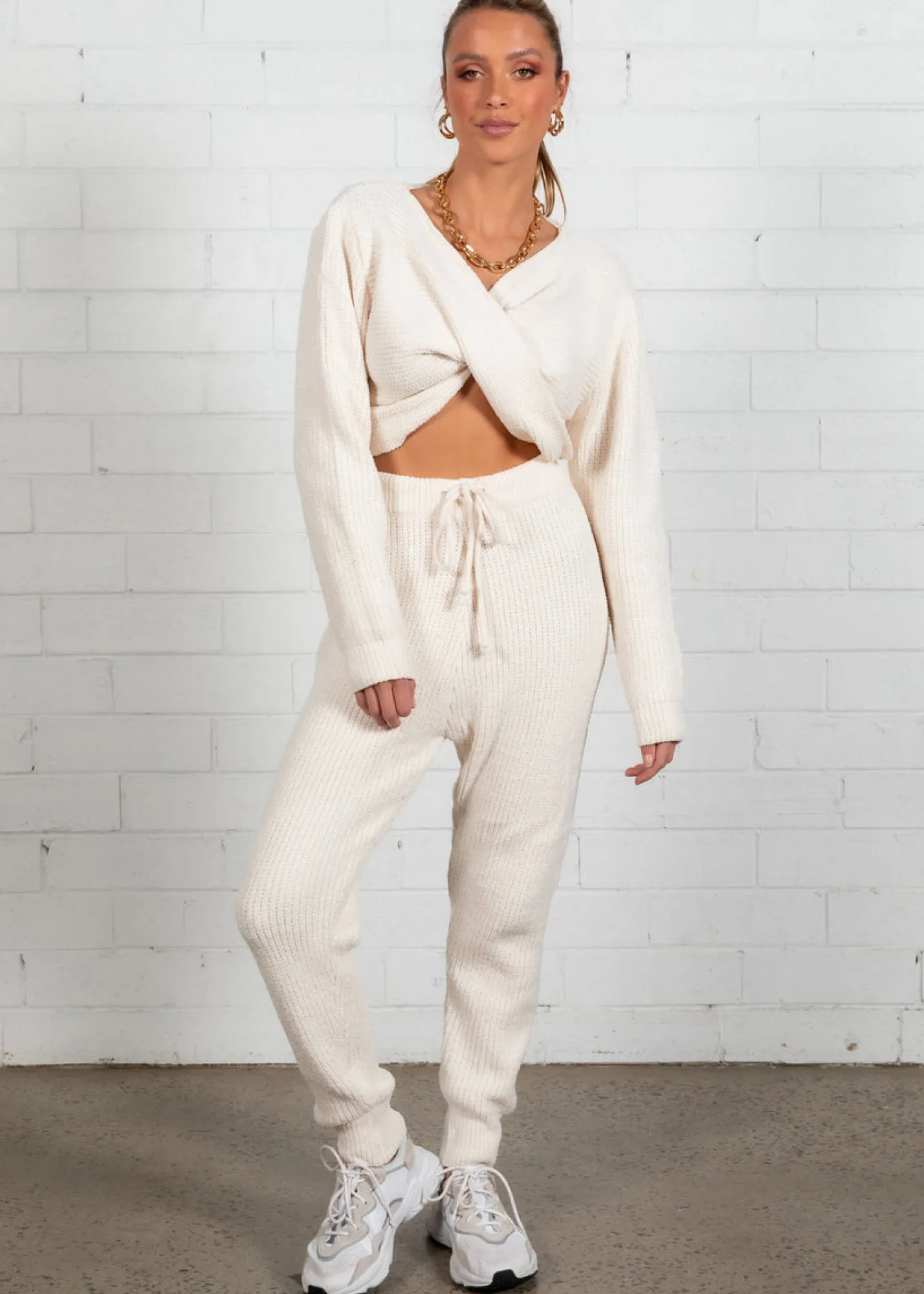Women Gingham & Heels Knit Tops>Drew Knit Set