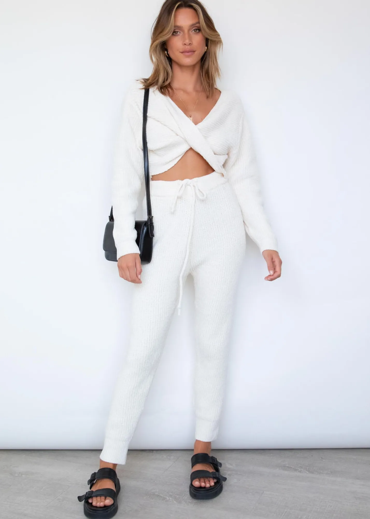 Women Gingham & Heels Knit Tops>Drew Knit Set
