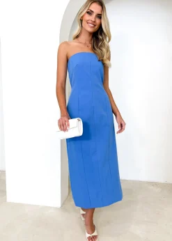 Women Gingham & Heels Midi>Dua Strapless Midi Dress