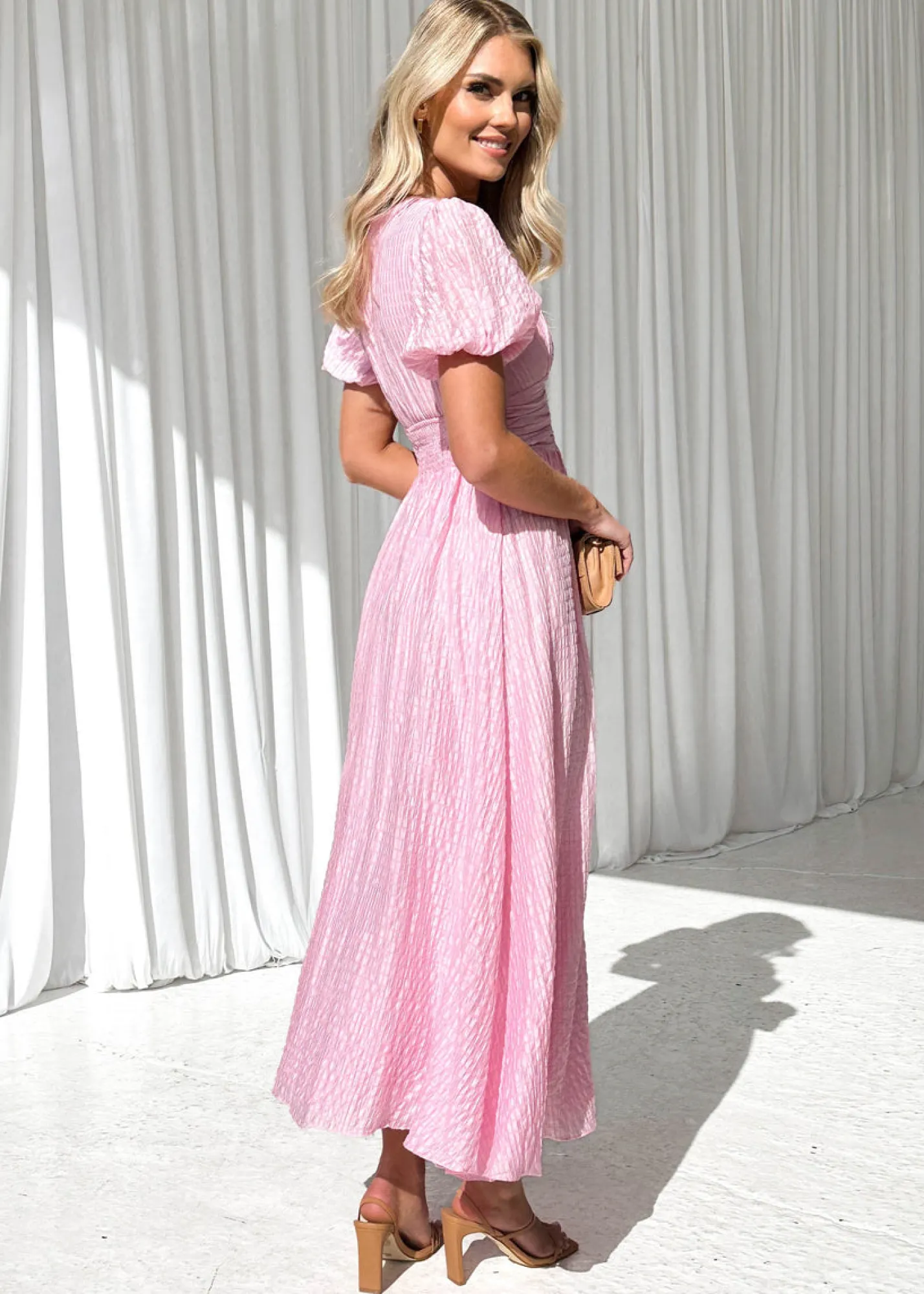Women Gingham & Heels Midi>Dunning Midi Dress