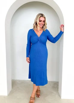 Women Gingham & Heels Knit Dresses>Eblin Knit Midi Dress