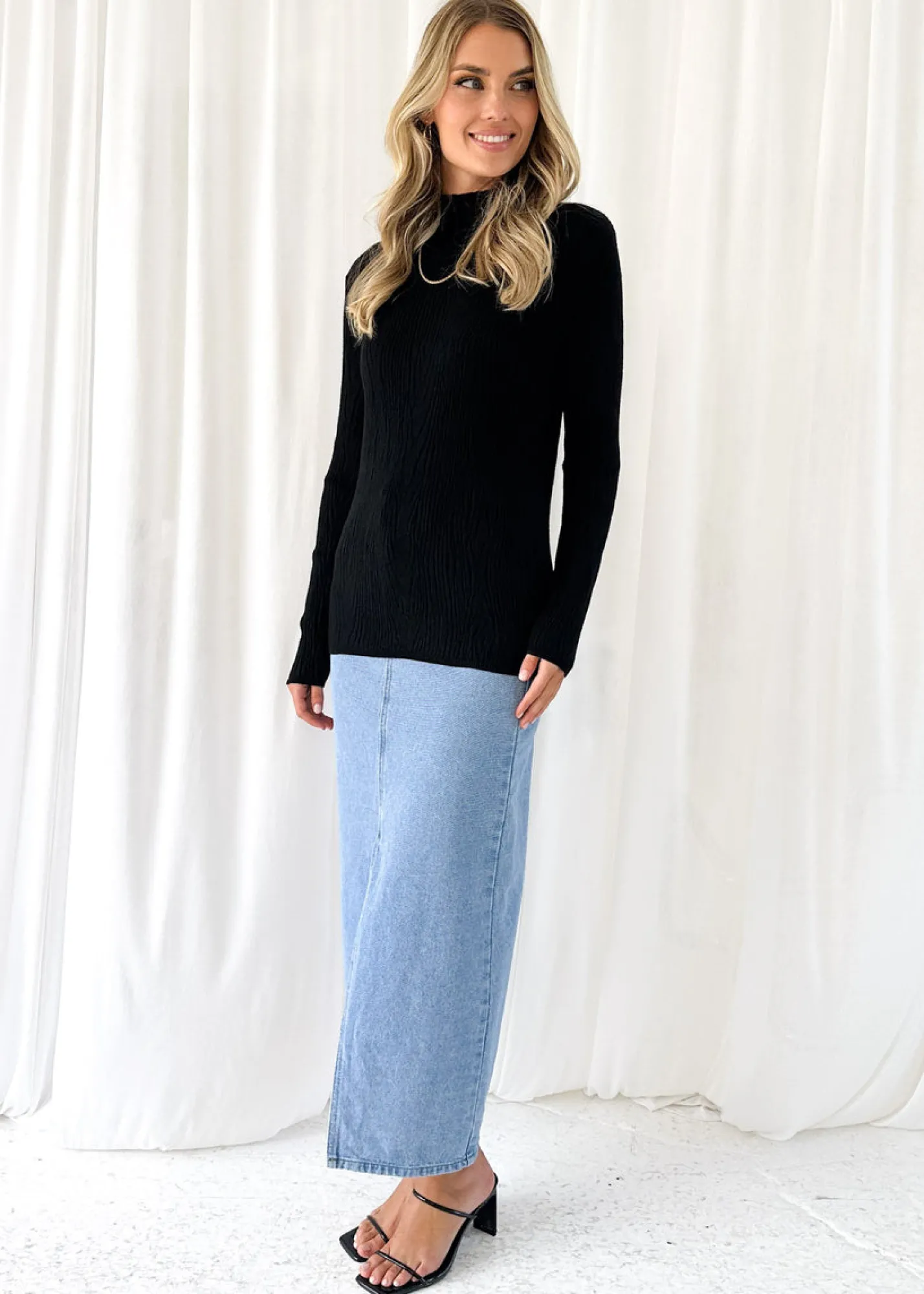 Women Gingham & Heels Basic Tops>Elian Knit Top