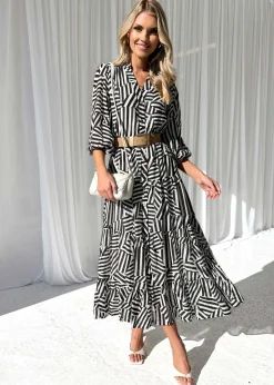 Women Gingham & Heels Midi>Evange Midi Dress