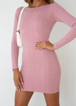 Women Gingham & Heels Knit Dresses><noscript><img width=