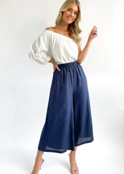 Women Gingham & Heels Pants>Finch Linen Pant